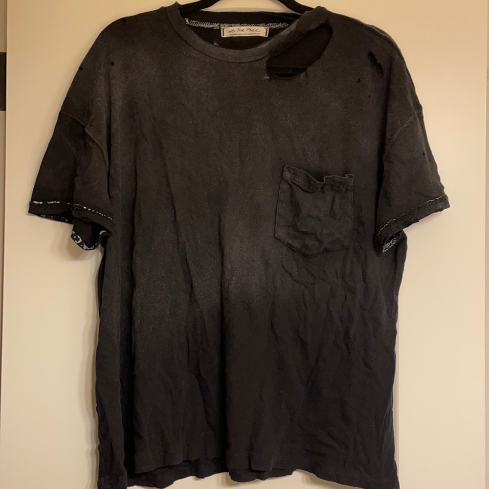 FREE PEOPLE Distressed Tee